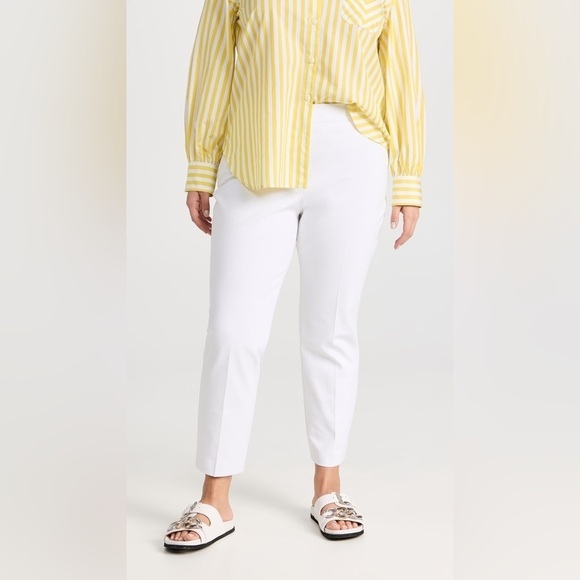 Spanx On-the-Go Ankle Slim Straight Pants in Classic White L Petite - Picture 6 of 13